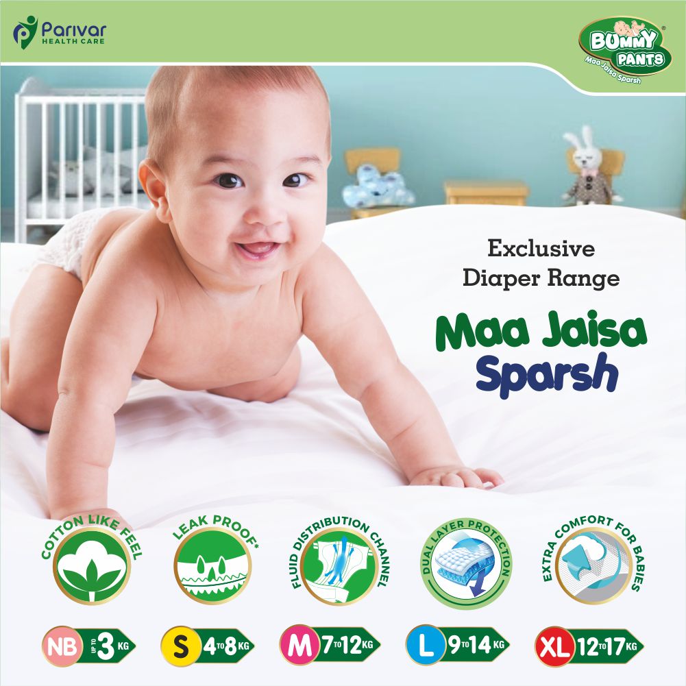 Baby Diaper in Large size, 30 Count, Anti-Rash Layer, 12Hrs Protection, 9-14kg